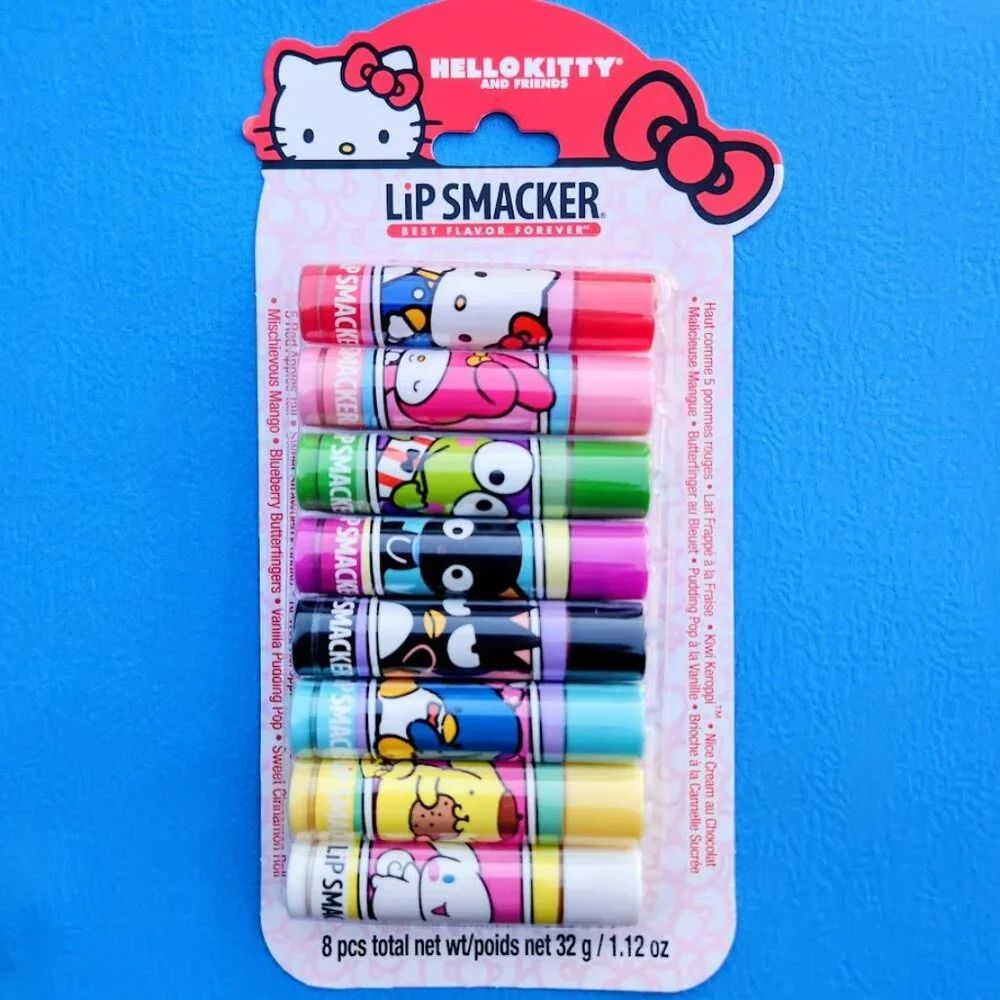 NEW Lip Smacker Sanrio Hello Kitty 8-Piece Flavored Lip Balm My Melody Little